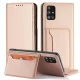 Samsung Galaxy A13 5G atverams vāciņš maciņš grāmatiņa Magnet Card Case, rozā