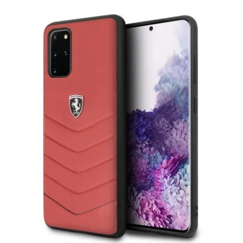 Ferrari Samsung Galaxy S20+ vāciņš Heritage Quilted, sarkans