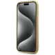 Karl Lagerfeld Wrinkled Metal Signature vāciņš iPhone 15, zelta