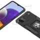 Wozinsky Ring Armor vāciņš priekš Samsung Galaxy A22 4G ar gredzenu un statīvu, melns