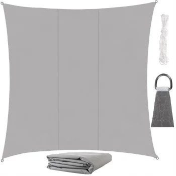 Gardlov saules buras nojume 3.6x3.6m, pelēka