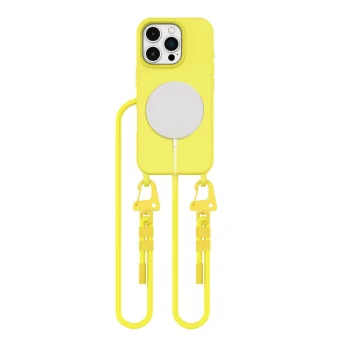 Tech-Protect iPhone 16 Pro Max vāciņš MagNecklace MagSafe ar aukliņu, dzeltens