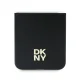 DKNY Leather Metal Stack Logo vāciņš Samsung Galaxy Z Flip 6, melns