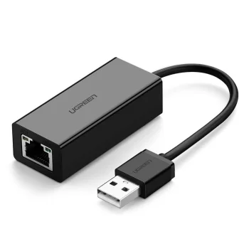 Ugreen USB 2.0 uz RJ45 tīkla karte 100 Mbps, melna