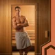 Vīriešu pirtssvārki Ruhhy 26903 ar kabatu, ātri žūstoši, pelēki
