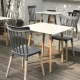 Modernhome KJSDT-01 Kvadrātveida Virtuves Galds 80x80cm, Matēti Balts