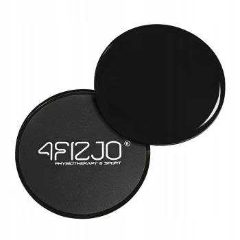 4Fizjo Bīdāmie/slīdošie sporta diski, fitnesa slīdņi, 2 gab., Melns | Sliding Plates Gliding Discs Sliders