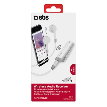 Bluetooth adapteris SBS TEBTRECEIVERW bezvadu uztvērējs ar stereo komplektu - pelēks