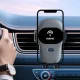 Dudao F20xs automātiskais auto turētājs ar Qi 15W bezvadu lādētāju, pelēks