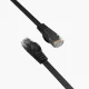 Orico PUG-C7B CAT7 10Gbps RJ45 plakanais tīkla kabelis 8m, Melns