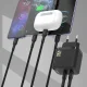 Dudao A28PCEU PD 45W GaN tīkla lādētājs ar 2x USB-C un USB-C kabeli, melns