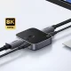 Ugreen DisplayPort un USB-C uz USB-C slēdzis 8K 60Hz 65878, pelēks
