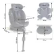 Nukido Aero Line bērnu autosēdeklītis 0-36 kg Isofix, melns/tumši zils
