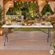 Saliekams dārza un banketu galds MultiGarden 153x70 cm, balts
