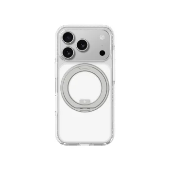 AmazingThing Titan Pro MagSpin vāciņš iPhone 17 Pro ar MagSafe statīvu, pelēks