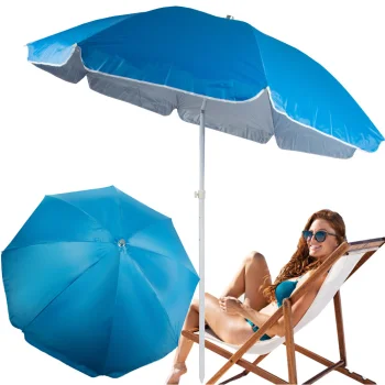 Liels saliekams pludmales un dārza saulessargs ar UV filtru, 210 cm