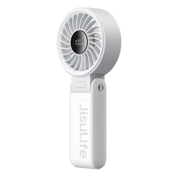 Rokas ventilators Jisulife Life7 3600 mAh pārnēsājams USB ventilators - pelēks