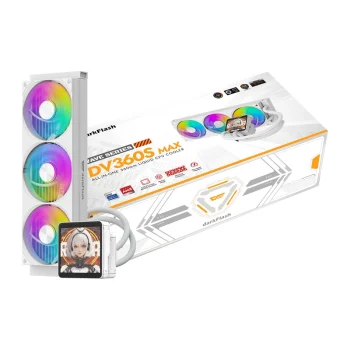Šķidruma dzesēšanas sistēma DarkFlash DV360S MAX White, 360mm AIO, 3.95" IPS, ARGB