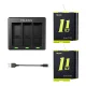Telesin 3-slot charger for GoPro Hero 9 / Hero 10 + 2 batteries (GP-BTR-903-B)