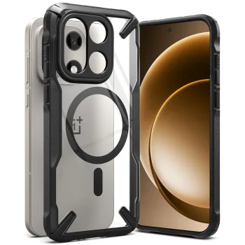 Ringke Fusion X Magnetic MagSafe vāciņš priekš OnePlus 15, Clear Black