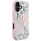 Guess Grained Roses Big 4G logo vāciņš iPhone 16 6.1\", rozā