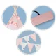Bērnu Telts Tipi ar Gaismas Virteni Nukido, Rozā krāsā | Baby Tipi Tent with Light Garland