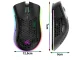 Bezvadu datorpele 2.4GHz ar RGB apgaismojumu, 1600 DPI, melna