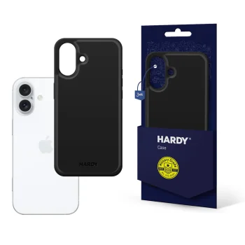 3mk Hardy Silky Leather MagCase vāciņš Apple iPhone 16 Melns