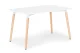 Moderns taisnstūra ēdamgalds 120x80 cm virtuvei viesistabai ModernHome, balts