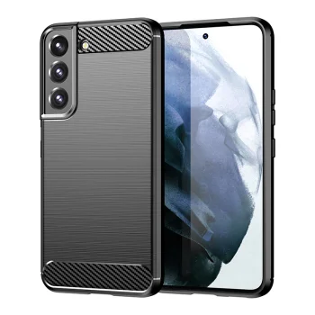 Samsung Galaxy S23 (SM-S911) Carbon Fiber TPU Protective Case Cover, Black | Telefona Vāciņš Maciņš Apvalks...