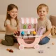 Ecotoys koka saldējuma ratiņi bērniem, 12 elementi