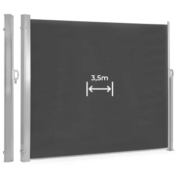 Izvelkama sānu markīze aizslietnis 350x180 cm MultiGarden, antracīta