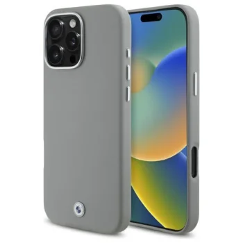 BMW Sign Full Wrapped Metal MagSafe telefona vāciņš iPhone 16 Pro Max, pelēks