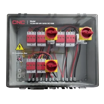 Saules paneļu DC sadales kārba PV Combiner Box 6in-6out 1000V IP66