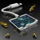 Joyroom S-Y104 Lightning uz Lightning / 3.5mm audio adapteris, balts