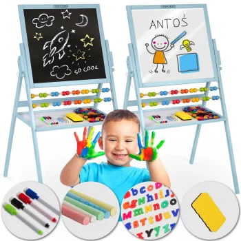 Ricokids magnētiskā un krīta tāfele bērniem, zila