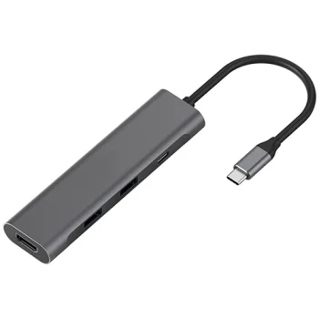 USB-C adapteris ar 2x USB 3.0, USB-C PD un HDMI 4K 60Hz