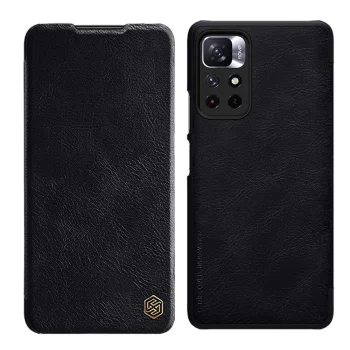 Atverams vāciņš Nillkin Qin Case priekš Xiaomi Poco M4 Pro 5G / Redmi Note 11 sērijas, melns