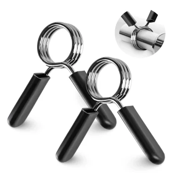 4Fizjo atsperu aizspiedņi svaru stienim 30 mm, 2 gab., melni/sudraba