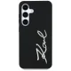 Karl Lagerfeld Silicone Metal Signature Logo vāciņš Samsung Galaxy S25, melns
