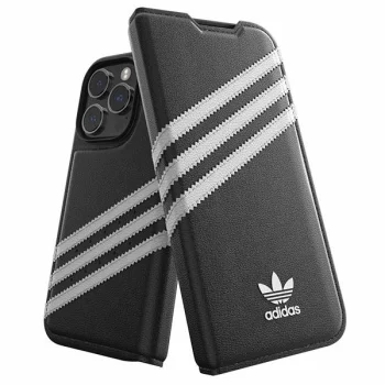 Adidas iPhone 14 Pro atverams vāciņš maciņš grāmatiņa OR Booklet PU, melns/balts