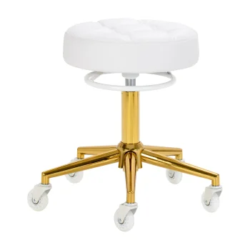 Frizieru taburete Gabbiano D054G, balta un zelta