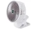 Bezvadu saliekams galda ventilators ar klipsi, balts