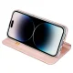 Dux Ducis iPhone 15 Pro atverams vāciņš maciņš grāmatiņa Skin Pro, rozā