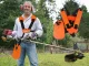Regulējamas plecu siksnas trimmerim un krūmgriezim, oranžas