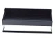 Piekarams sienas plaukts ar āķiem un relingu, 30 cm, melns