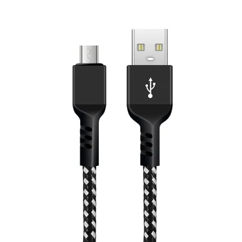 Maclean MCE473 microUSB kabelis, Fast Charge 2.4A, 1m, Melns