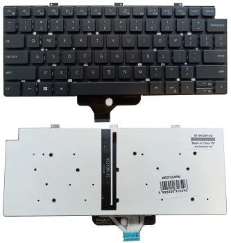 Tastatūra Dell Latitude 5320, 5330, 5340, 7320, 7330, ar apgaismojumu, US, melna
