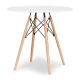 Apaļš skandināvu stila ēdamistabas galds ModernHome, 80 cm, balts