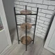 Ruhhy 00025627 3 Līmeņu Puķu Podu Statīvs 81cm Melns/Brūns